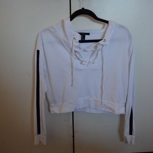 CROPPED WHITE HOODIE